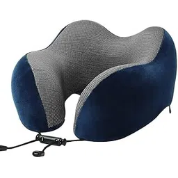 MASHUR FAB Extra Soft Memory Foam Luxury Travel Neck Support Rest Pillow with Soft Washable & Removable Cover, Multipurpose Comfortable Travel Pillow-image-3