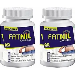 MASIHA Fatnil Herbal Weight Management Capsules | Appetite Suppressant, Fat Burner & LDL Reducer, 60 Capsules, Pack of 2-picture-15