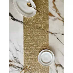 Mason Home Abstract-Patterned Waterproof Non-Slip Heat-Resistant Metallic Table Runner-picture-42