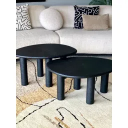 Mason Home Black Marble Odessa Nesting Tables- Set of 2-picture-34