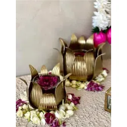 Mason Home Gold Lotus Medium Diyas-picture-14
