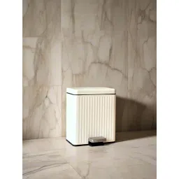 Mason Home Kairo Metallic Dustbin - White (6L)-picture-38