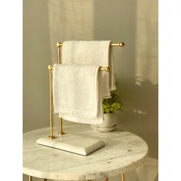 Mason Home Melrose White & Gold Toned Metal Towel Holder-picture-39