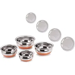 masox store Cooking & Serving Copper Bottom Handi Set Biryani Pot Punjabi Handi with Lid F0 4.7 inch, 5.5 inch, 6.2 inch, 6.6 inch Lid Set, Pack of 4-picture-29