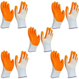 masox store Nylon Safety Industrial Work Hand Gloves Comfort Fit, Latex Coated Firm Grip K7 Climbing Gloves-picture-24