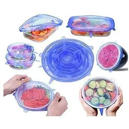 masox store Silicone Lids, Multi Size Reusable Lids Food And Bowl Covers Freezer Safe K1 2.6 inch, 3.8 inch, 4.5 inch, 5.7 inch, 6.5 inch, 8.3 inch Lid Set, Pack of 6-picture-23