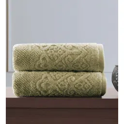 Green 100% Cotton Solid 550 GSM Hand Towels (Set of 2) by Maspar-picture-33