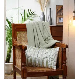 Green 100% Cotton Traditional 24x19 inches Cushion Cover by Maspar-picture-13