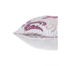 MASPAR Acanthus Serenity Pink & White Floral Embroidered Square Cushion Covers-picture-34