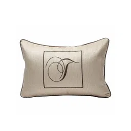 MASPAR Beige Embroidered Small Rectangle Cushion Cover-picture-26