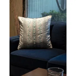 MASPAR Blue & Grey Floral Cotton Square Cushion Covers image 1