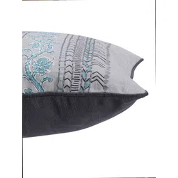 MASPAR Blue & Grey Floral Cotton Square Cushion Covers image 4