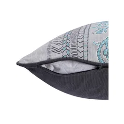 MASPAR Blue & Grey Floral Cotton Square Cushion Covers image 5