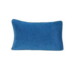 Maspar Colorart Charlotte Solid Blue Cotton Blend Pillow Covers - Set of 2-picture-37