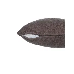 Maspar Colorart Charlotte Solid Brown 110 TC Cotton Blend Cushion Cover image 3