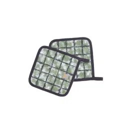 Maspar Green 100% Cotton 225 GSM Pot Holder - Set of 2-picture-22