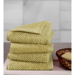 maspar Green 100% Cotton Solid 550 GSM Face Towels (Set of 4)-picture-35