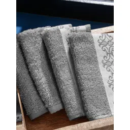 MASPAR Grey & Beige 4 Pieces 550 GSM Pure Cotton Soft & Absorbent Anti-Odor Face Towel Set-picture-13
