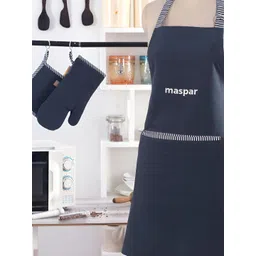 MASPAR Grey & White Geometric Printed Pure Cotton Apron-picture-35