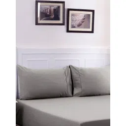 Maspar Grey Cotton 200 TC Bed Sheet Set-picture-36