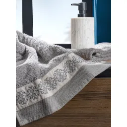 Maspar Grey Cotton Soft & Absorbent Anti-Odor Hand Towels (Pack of 2) (M)-image-42