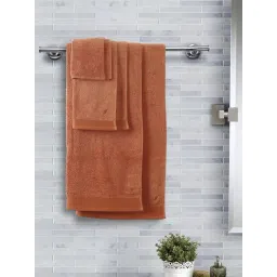 Maspar Orange Cotton 550 GSM Bath Linen Set-picture-23