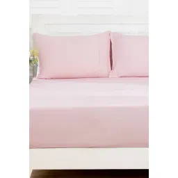 Maspar Pink 100% Cotton 200 TC Bed Sheet Set-picture-37