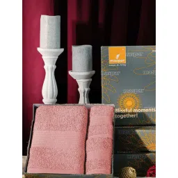 Maspar Pink Cotton Bath & Hand Towel - Set of 3-picture-34