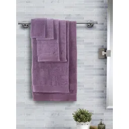 Maspar Purple Cotton 550 GSM Bath Linen Set-picture-26
