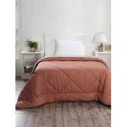 MASPAR Rust-Red Printed 210 GSM Single Bed Quilt-picture-26