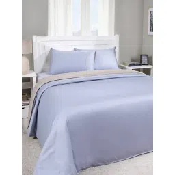 Maspar Solid Beige 300 Cotton Single Duvet Cover With Pillow Case-picture-45