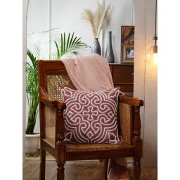 Maspar Tranquil Essence Alligator Reflect Embroidery Peach Cotton 50 L x 50 W cm Cushion Cover-picture-12