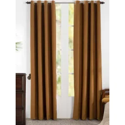Maspar Yellow Cotton Blend Door Curtain - Set of 2-picture-25