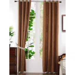 Maspar Yellow Viscose Door Curtain - Set of 2-picture-37