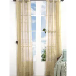 Maspar Yellow Viscose Door Curtain - Set of 2-picture-11