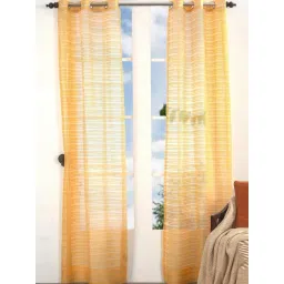 Maspar Yellow Viscose Door Curtain - Set of 2-picture-24