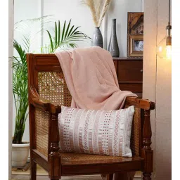 Pink 100% Cotton Traditional 24x19 inches Cushion Cover by Maspar-picture-25