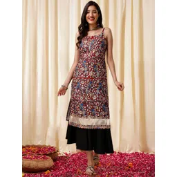 MASSTANI BY INDDUS Women Floral Printed Gotta Patti Floral Kurta-picture-36