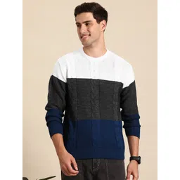 Mast & Harbour Acrylic Colourblocked Pullover-picture-25