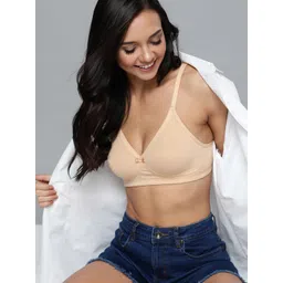 Mast & Harbour Beige Solid Non-Wired Non Padded Everyday Bra MNH-BRA-DRMS-008A-picture-30