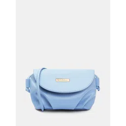 Mast & Harbour Blue Structured Sling Bag-picture-28