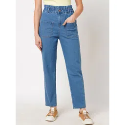 Mast & Harbour Blue Women Mid-Rise Clean Look Stretchable Jeans-picture-32