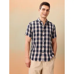 Mast & Harbour Checked Regular-Fit Casual Shirt image 2