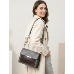 Mast & Harbour Colourblocked Structured Sling Bag-picture-19