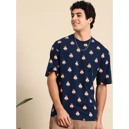 Mast & Harbour Conversational PrintDrop-Shoulder Sleeves T-shirt-picture-22
