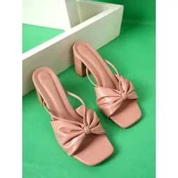Mast & Harbour Embellished Block Mules with Bows-picture-19