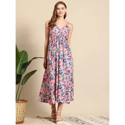 Mast & Harbour Floral Print Empire Midi Dress-picture-13
