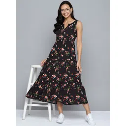 Mast & Harbour Floral Print Fit & Flare Midi Dress-picture-20