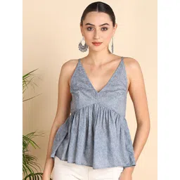 Mast & Harbour Floral Print Gather Top-picture-38