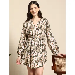 Mast & Harbour Floral Print Puff Sleeve Sheath Dress-picture-14